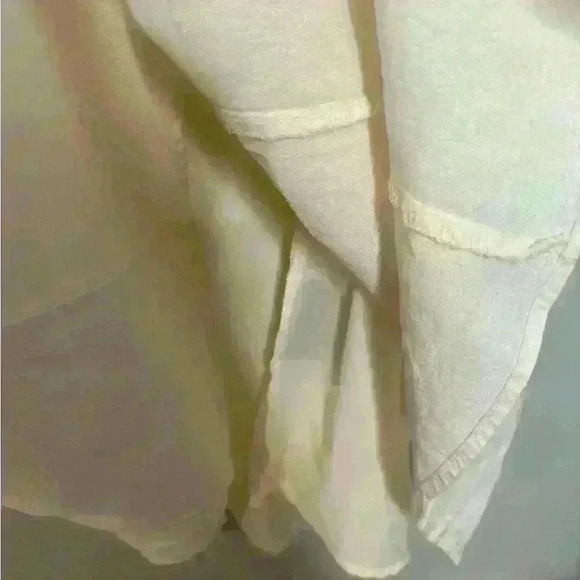 Simply Noelle Cream Dress Blouse L/XL Linen - Picture 5 of 10